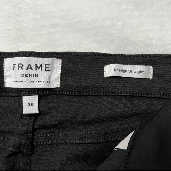 Frame Le High Straight Fringe Hem Jeans Size 26 - Picture 8 of 10